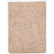 INDIA 1932 CRICKET AUTOGRAPHS