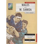 WALES V WESTERN SAMOA 1991 WORLD CUP RUGBY PROGRAMME