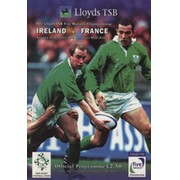 IRELAND V FRANCE 1999 RUGBY PROGRAMME