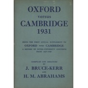 OXFORD VERSUS CAMBRIDGE 1931