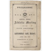 NEWPORT RUGBY CLUB 1882 ATHLETICS PROGRAMME - FEATURING MEMBERS OF THE VERY FIRST WELSH RUGBY TEAM