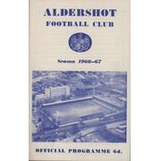 ALDERSHOT V READING (FA CUP 2ND ROUND) 1966-67 FOOTBALL PROGRAMME