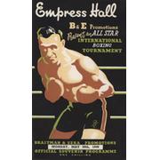 EMPRESS HALL BOXING PROGRAMMES (B & E PROMOTIONS) 1949-1950 SEASON