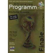 2006 FIFA WORLD CUP GERMANY - OFFIZIELLES PROGRAMM (GERMAN EDITION WITH GROUP RESULTS PRINTED)