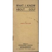 WHAT I KNOW ABOUT GOLF