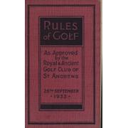 RULES OF GOLF 1933