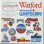 WATFORD V VANCOUVER WHITECAPS (FRIENDLY) 1981 FOOTBALL PROGRAMME