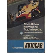 ALCOA BRITAIN INTERNATIONAL TROPHY MEETING 1970 MOTOR RACING PROGRAMME