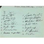 TONGA 1974 (TOUR OF BRITISH ISLES)  RUGBY UNION AUTOGRAPHS