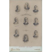 CAMBRIDGE UNIVERSITY CREW 1906 CABINET PHOTOGRAPH