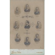 CAMBRIDGE UNIVERSITY CREW 1908 CABINET PHOTOGRAPH