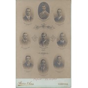 CAMBRIDGE UNIVERSITY CREW 1909 CABINET PHOTOGRAPH