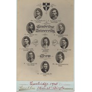 CAMBRIDGE UNIVERSITY CREW 1935 CABINET PHOTOGRAPH