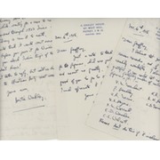 B.J. WAKLEY 1955 CRICKET LETTERS (X3)