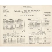 ENGLAND V REST OF THE WORLD 1970 (EDGBASTON) CRICKET SCORECARD