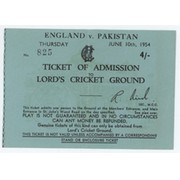 ENGLAND V PAKISTAN 1954 (LORD