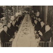 ENGLAND FOOTBALL TEAM 1952 PHOTOGRAPH - LUNCH IN ROME