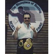 BILLY BACKUS (USA) SIGNED BOXING PHOTOGRAPH