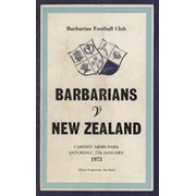 BARBARIANS V NEW ZEALAND 1973 (THE FAMOUS MATCH) RUGBY PROGRAMME