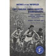 ENGLISH CROSS-COUNTRY CHAMPIONSHIPS 1962 ATHLETICS PROGRAMME