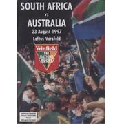 SOUTH AFRICA V AUSTRALIA (WINFIELD CUP) 1997 RUGBY UNION PROGRAMME