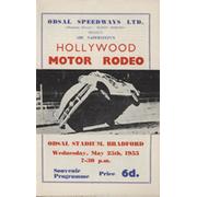HOLLYWOOD MOTOR RODEO 1955 SOUVENIR PROGRAMME