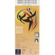 SPAIN V PORTUGAL 2010 (WORLD CUP) FOOTBALL TICKET