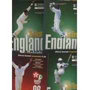 ENGLAND V PAKISTAN 1996 CRICKET PROGRAMMES - SET OF FOUR