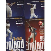 ENGLAND V INDIA 1996 CRICKET PROGRAMMES - SET OF FOUR