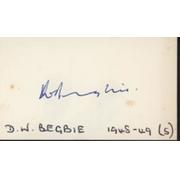 DENIS BEGBIE (SOUTH AFRICA) CRICKET AUTOGRAPH