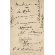 AUSTRALIA 1938 SIGNED CRICKET ALBUM PAGE 