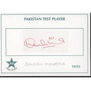 DANISH KANERIA (PAKISTAN) CRICKET AUTOGRAPH