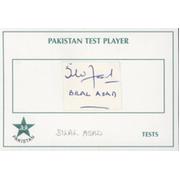 BILAL ASAD (PAKISTAN) CRICKET AUTOGRAPH
