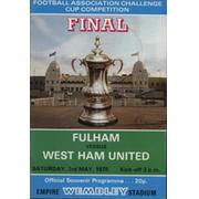 FULHAM V WEST HAM UNITED 1975 (F.A. CUP FINAL) FOOTBALL PROGRAMME