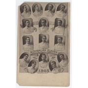 AUSTRALIAN CRICKET TEAM 1905 POSTCARD