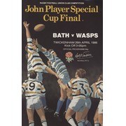 BATH V WASPS 1986 (JOHN PLAYER CUP FINAL) RUGBY UNION PROGRAMME - SIGNED BY WASPS