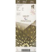 LONDON 2012 OLYMPICS CLOSING CEREMONY TICKET