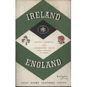 IRELAND V ENGLAND 1961 RUGBY PROGRAMME