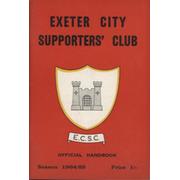 EXETER CITY FC 1964-65 OFFICIAL HANDBOOK