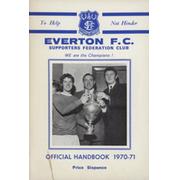 EVERTON FC 1970-71 OFFICIAL HANDBOOK