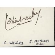 COLIN WESLEY (SOUTH AFRICA) CRICKET AUTOGRAPH