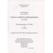 SERVICE OF THANKSGIVING FOR THE LIFE OF VIVIAN JENKINS 1911-2004