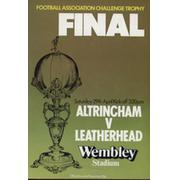 ALTRINCHAM  V LEATHERHEAD 1978 (CHALLENGE TROPHY FINAL) FOOTBALL PROGRAMME