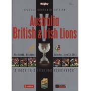 AUSTRALIA V BRITISH ISLES 2001 (1ST TEST) RUGBY PROGRAMME