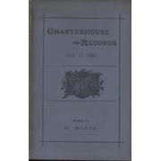CHARTERHOUSE RECORDS 1850 TO 1890 (WITH LETTER FROM C.W. ALCOCK)