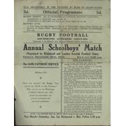 ANNUAL SCHOOLBOYS MATCH 1954 RUGBY UNION PROGRAMME