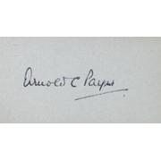 ARNOLD C PAYNE (NORTHAMPTONSHIRE) CRICKET AUTOGRAPH