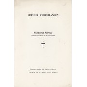 ARTHUR CHRISTIANSEN (JOURNALIST) 1963 ORDER OF THANKSGIVING