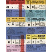 ENGLAND V SCOTLAND 1977-89 RUGBY UNION TICKETS (X6)