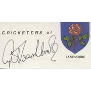 CYRIL WASHBROOK (LANCASHIRE & ENGLAND) CRICKET AUTOGRAPH